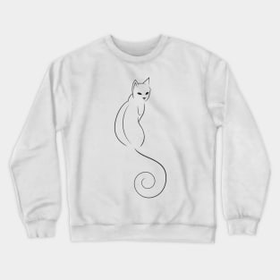 Cat Lineart Crewneck Sweatshirt